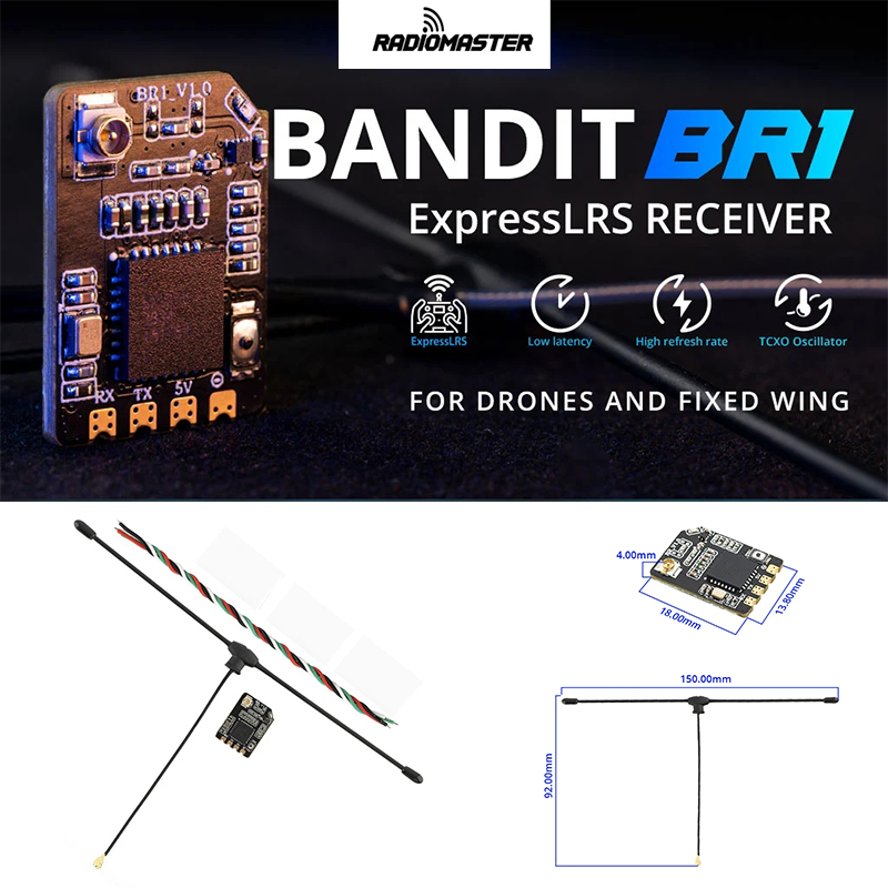 Drone Racing Receiver - جهاز استقبال RadioMaster BR1 915MHz ExpressLRS