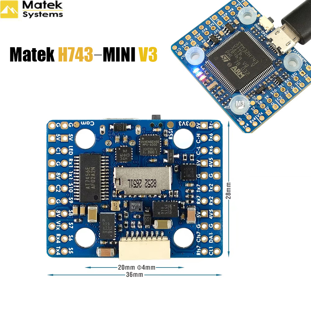وحدة تحكم الطيران Matek H743‑M - مراجعة Drone Racing Flight Controller وسعره