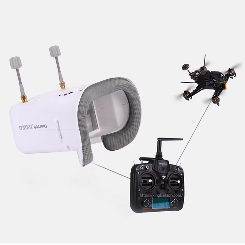5.8G 4.3 بوصة HD LCD FPV نظارا - مراجعة Drone Racing Goggles وسعره