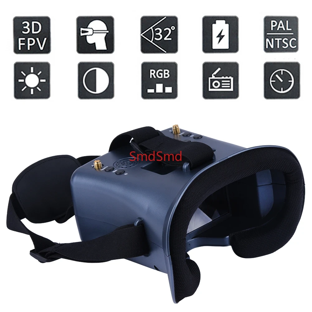 نظارة 008D PRO FPV، جهاز استقب - مراجعة Drone Racing Goggles وسعره